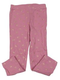 Růžové teplé legíny se srdíčky Impidimpi