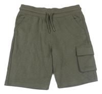 Khaki teplákové kraťasy s kapsou F&F