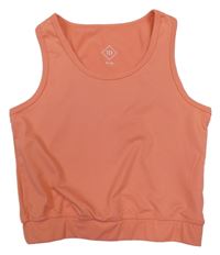 Korálový sportovní crop top Tex