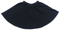Černá žebrovaná kolová sukně Shein
