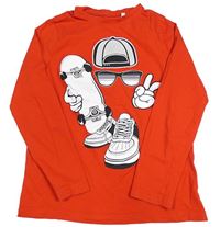 Červené triko se skatem C&A