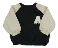 Černo-smetanová mikina s písmenem zn. F&F