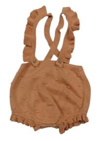 Broskvové pletené vzorované kraťasy s kšandami George