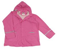 Růžová nepromokavá bunda s kapucí 