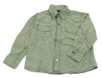 Zelená vzorovaná košile s kapsičkami 