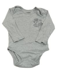 Šedé melírované body s roboty Lupilu