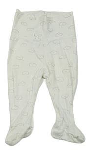 Bílé vzorované polodupky s mraky H&M