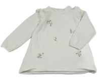 Bílé pletené šaty s výšivkami Nutmeg