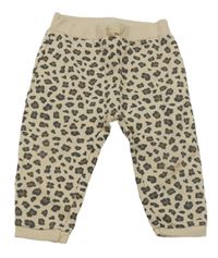 Béžovo-hnědé leopardí tepláky C&A