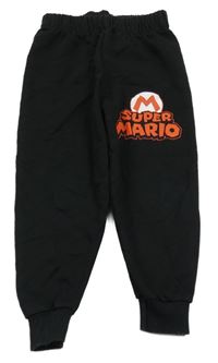 Černé tepláky s nápisem - Mario