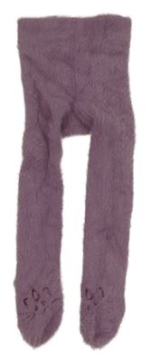 Fialové chlupaté punčocháče 