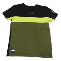Khaki-černé tričko s nápisem Next