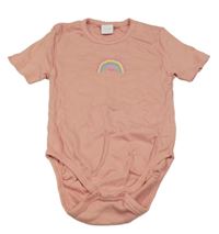 Světlerůžové body s duhou 