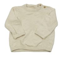 Smetanový vzorovaný lehký svetr Tu