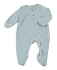 Světlemodrý sametový overal s medvědem Primark