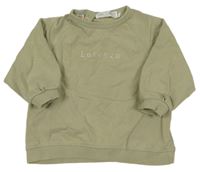 Khaki lehká mikina s nápisem Zara