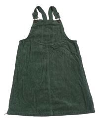Khaki manšestrové laclové šaty M&S