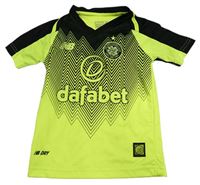 Černo-neonově žluté sportovní vzorované tričko New Balance