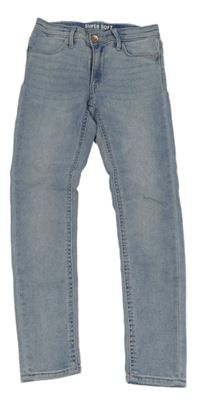 Světlemodré teplákové skinny rifle H&M