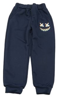 Tmavomodré tepláky se smajlíkem 