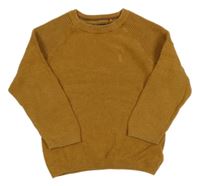 Okrový svetr s výšivkou Next