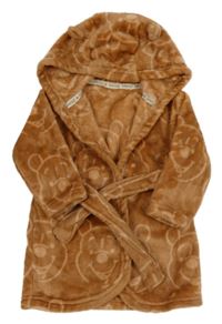 Hnědý plyšový župan s Medvídkem Pú a kapucí George