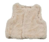 Světlerůžová kožešinová podšitá vesta 