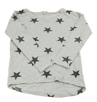 Světlešedé melírované triko s hvězdami H&M