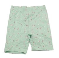 Mintové elastické kraťasy s palmami Kiki&Koko