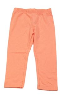 Neonově korálové crop legíny Topomini