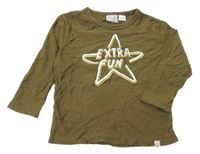 Khaki triko s hvězdou Zara