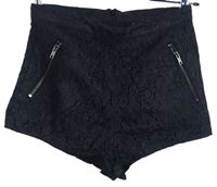 Dámské černé krajkové kraťasy H&M