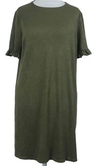 Dámské khaki semišové šaty Primark 