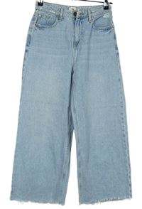 Dámské světlemodré culottes roztřepené rifle River Island 