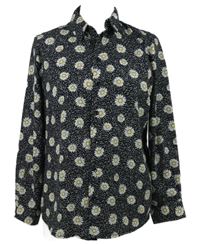 Dámská černá kytičkovaná halenka New Look 