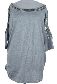 Dámská šedá tunika s cvočky Klass 