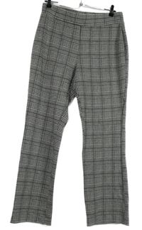 Dámské černo-bílo-vínové kostkované pletené kalhoty Time and Tru 