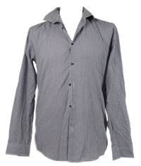 Pánská tmavomodro-červeno-bílá kostičkovaná slim košile Primark 