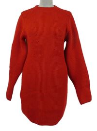 Dámské červené svetrové šaty H&M