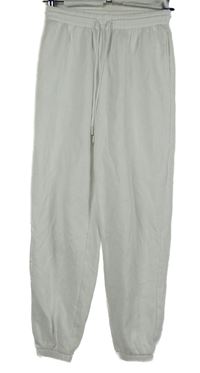 Dámské bílé cuff tepláky H&M