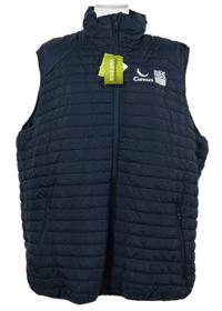 Nové - Pánská tmavomodrá šusťáková prošívaná zateplená vesta Result 