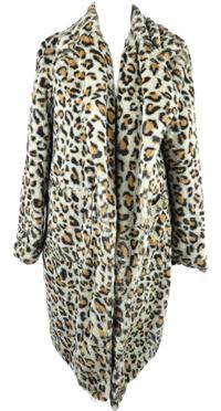 Dámský béžovo-hnědý kožešinový kabát Boohoo 