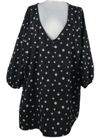 Dámská černá kytičkovaná halenková tunika Gina Benotti 