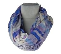 Dámská fialovo-modrá vzorovaná límcová šála Cecil 