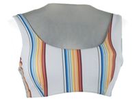 Dámská bílo-barevná pruhovaná plavková lambáda 