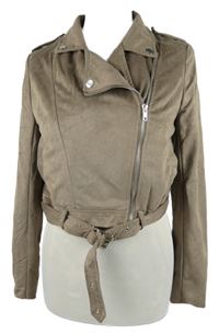 Dámský hnědý semišový crop křivák s páskem MissGuided 