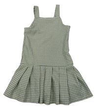 Bílo-zeleno-černé kostkované šaty Primark