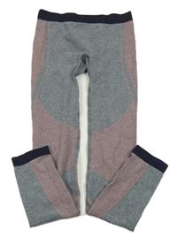 Tmavomodro-růžové funkční spodní legíny Crivit