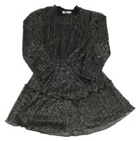 Černo-stříbrné šifonové šaty WE