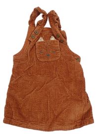 Rezavé manšestrové šaty s čumáčkem F&F